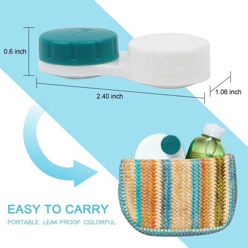 Aoutrow 16 Pack Contact Lens Case Box, Mini Contact Lens