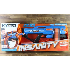 Zuru X-Shot Insanity Mega Barrel Blaster Toy Gun 72 Darts Kids/Children 8+ NEW