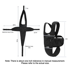 MDSTOP Wheelchair Safety Belt, Anti-Slip Wheelchair Seatbelt, Wheelchair Harness with Adjustable Secure Buckle, Medical Restraints Straps for Seniors Elderly, Patients, Disable (Black1)