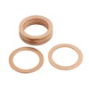 sourcing map Washers Flat Sealing Ring 22 mm Inner Copper