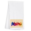 Lantern Press Baltimore, Maryland, Skyline Abstract (100% Cotton Tea Towel,