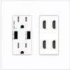 RiteAV 4 Port HDMI Wall Plate - USB Outlet [Screwless