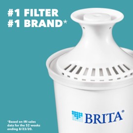 Brita Water Filter Pitcher for Tap and Drinking Water with 1 Standard Filter, Lasts 2 Months, 6-Cup Capacity, BPA Free, Red