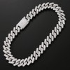 DXZNBEST 20mm Hip Hop Mens Iced Out Cuban Link Chain
