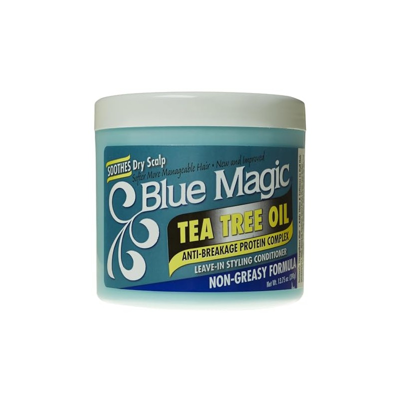 Blue Magic Tea Tree Leave-In Hair Styling Conditioner, 13.75 Ounce,