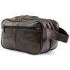 Men's Leather Toiletries/Travel/Holiday/Over Night/Weekend Wash Bag - Brown