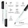 Shuttle Art Permanent Marker, 30 Pack Ultra Fine Point Black