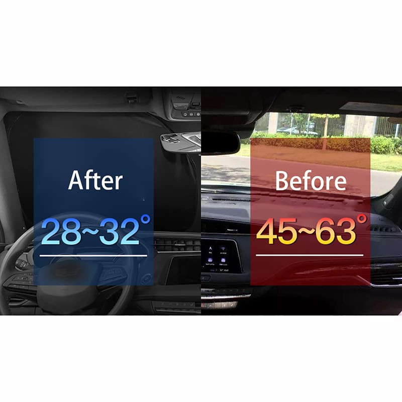 WAIROGA Lexus ES Front Sun Shade, 6-Layer Construction, Special Design,