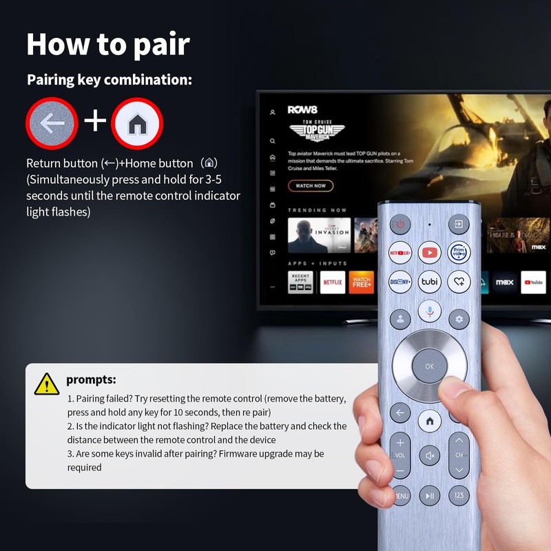 Snrigw Replacement Remote Control for Hisense A7/U6/U7/U8 Series (ERF6A80) -