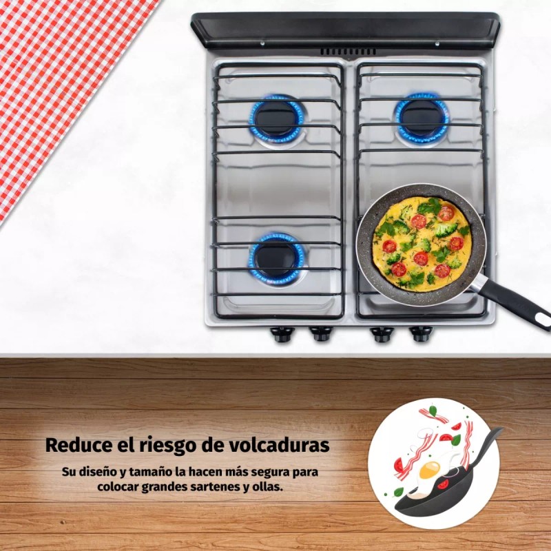 Super Flama Parrilla De 4 Quemadores De Gas Toda De