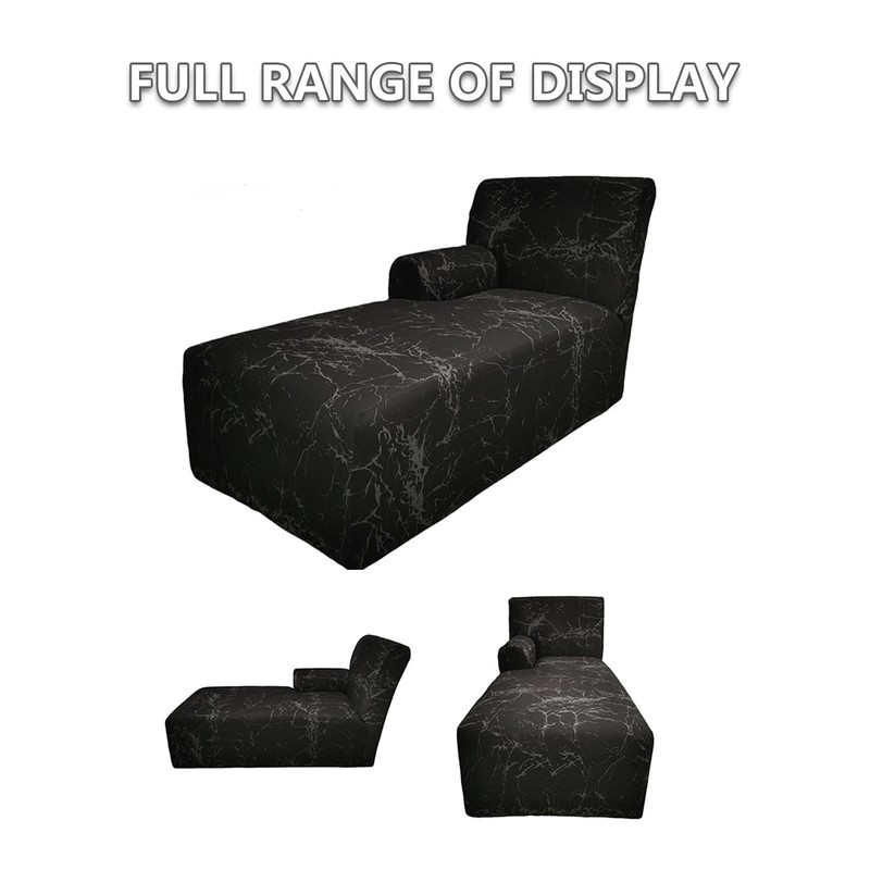 GZYLCH Chaise Lounge with Arm Sofa Slipcover, Chaise Cushion Protector