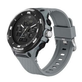 CIVO Men's Watch Digital Military Sports Watch Men's Waterproof LED Digital Watch Stopwatch Alarm Clock, Grey 215-1, Strap.