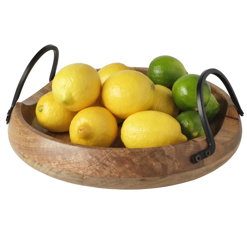 Gourmet Basics by Mikasa Knox Mango Wood Serving Bowl Coffee