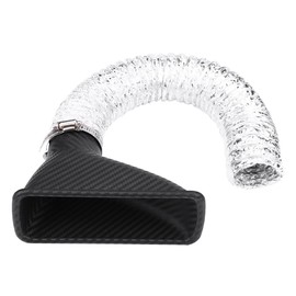 Turbine Inlet Pipe Funnel Kit, Universal Car Front Bumper Carbon Fiber Universal Car Turbo Turbine Inlet Pipe Air Funnel