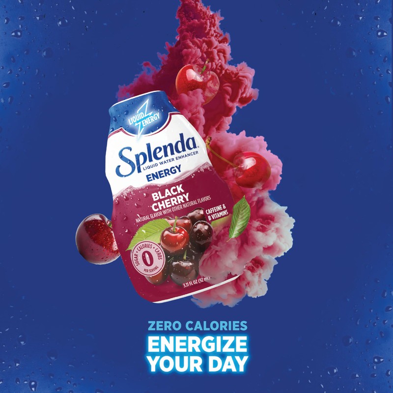 SPLENDA Energy Liquid Water Enhancer Drops, Sugar Free, Zero Calorie,