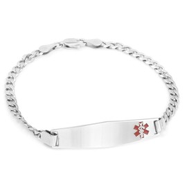 StickyJ USA Sterling Silver Medical Alert Bracelet