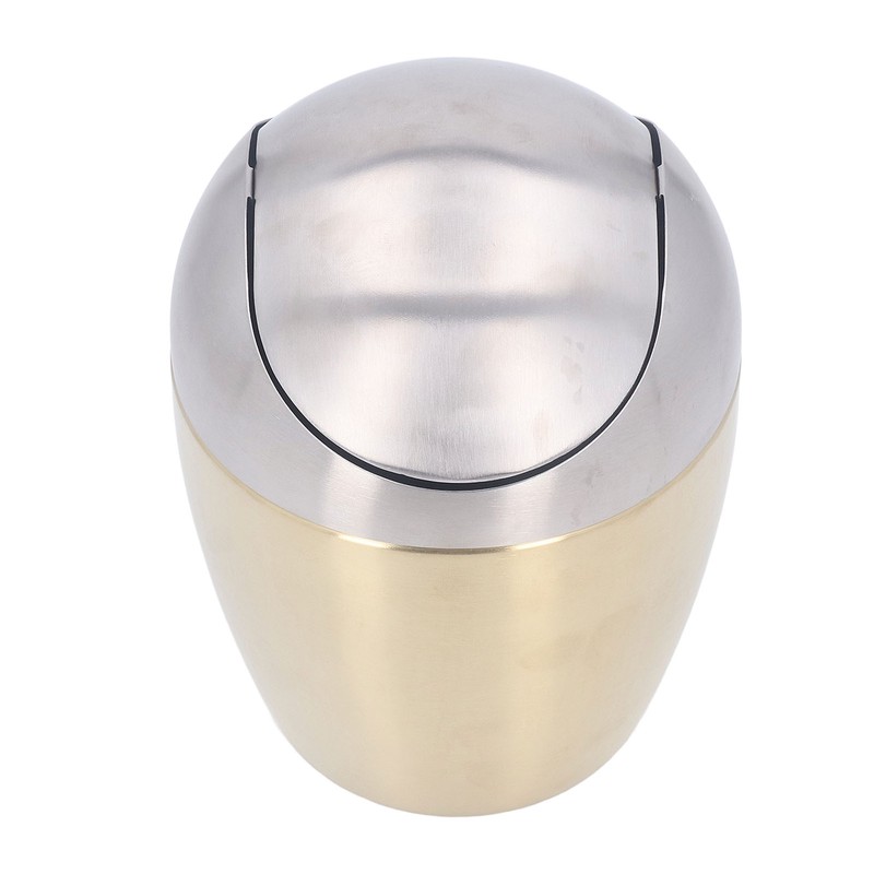 Desktop Small Trash Can Multipurpose 304 Stainless Steel Mini Trash
