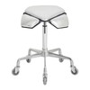Saddle Stool Chair with Ultra-Quiet Wheels, Rolling Salon Stool