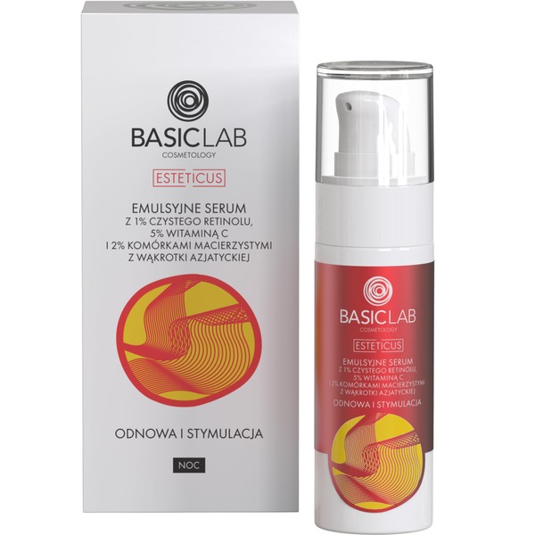 BasicLab Renewing Facial Serum, 30 ml, For Dry Skin and Combination Skin, Revitalises and Nourishes the Skin