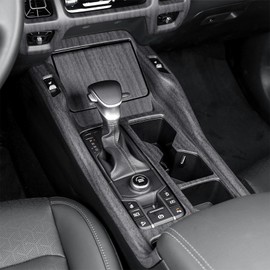 ABS Car Center Console Gear Shift Panel Cover Front Central Water Cup Holder Frame Cover Trim Compatible with Sorento 2021-2025 MQ4 Accessories (Wood Grain)