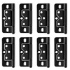 WangChaoJiu 8 Pcs Black Modern Non-Mortise No Noise Bifold Door
