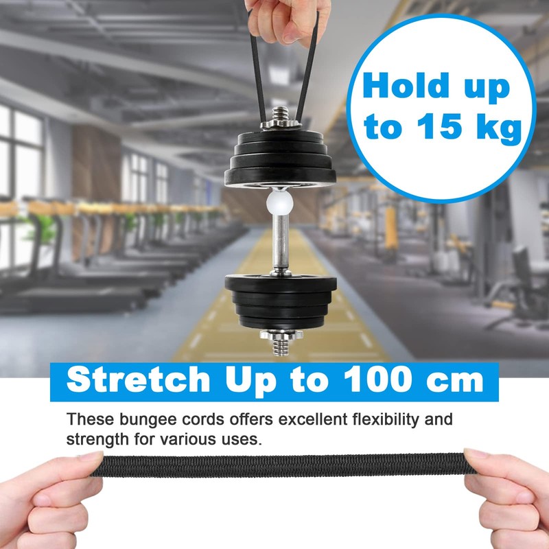 12pcs Heavy Duty Bungee Cords, 50cm Adjustable Elastic Bungee Straps,