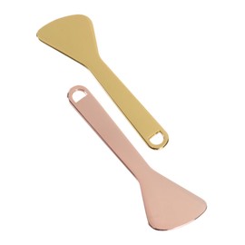 Healvian 2pcs Eye Cream Spoons Makeup Tool Gold Eye Massage Sticks Comfortable Integral Molding Design Easy to Use Face Cream Applicators