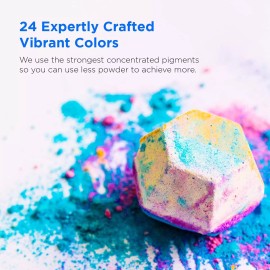 Rolio Mica Powder Pastel Set - 24Jar, 10g  For Resin Slime Candle Soap Cosmetic Making