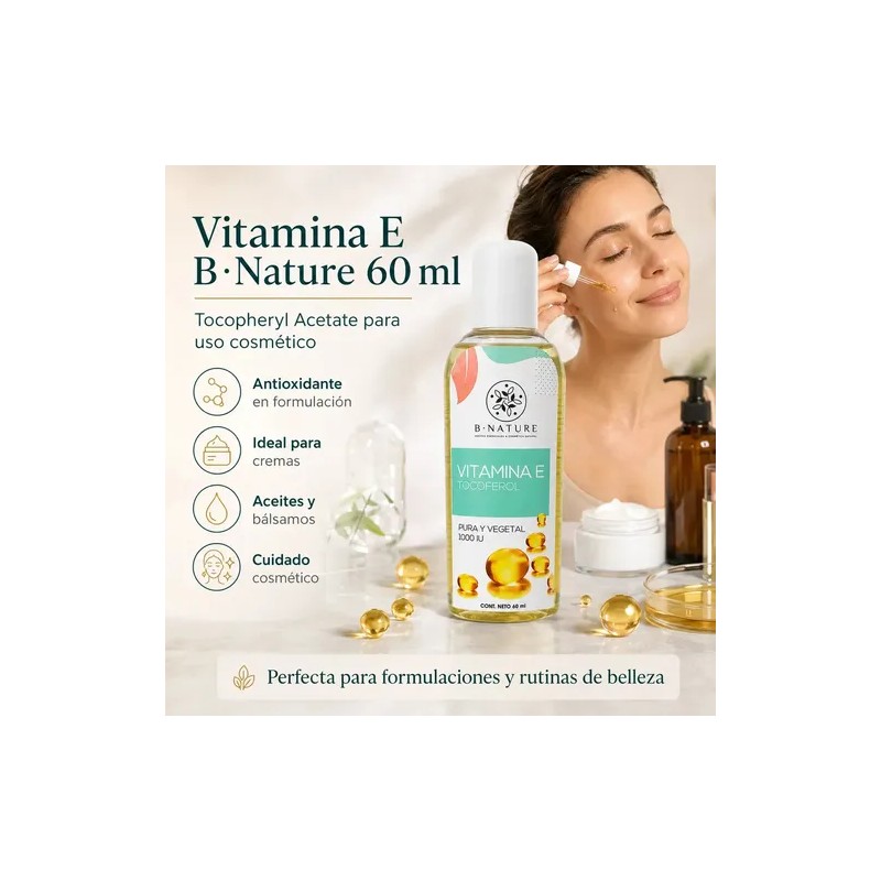 Vitamina E Pura B Nature 60 Ml Para Cosmética Y