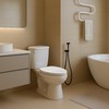 Toilet Seat, Slow Close, Premium Moulded Wood, Quick Release, Marble
