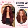 Burgundy Tape In Hair Extensions Human Hair Seamless 22 Inch