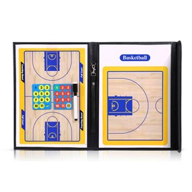 PARWART Magnetic Basketball Clipboard Dry Erase, with a Marker, Eraser, Magnetic Tiles, for Strategy and Lineup Planning Basketball Coaching Equipment