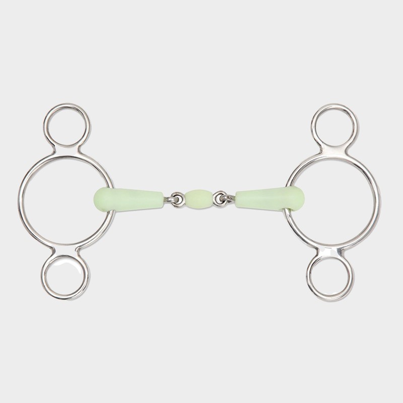 EQUIKIND PEANUT TWO RING GAG Stainless Steel Apple Flavour Mouthpiece