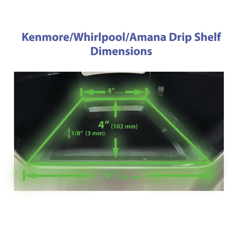 Refrigerator Drip Catcher Trays for Kenmore/Whirlpool Refrigerators, Exact Fit, Select