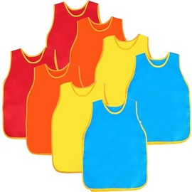 Cptoion 4 Pack Art Smock for Kids,Waterproof Artist Painting Aprons,Roomy Sleeveless Kids Painting Art Apron,Children Art Smocks,Toddler Smock for Painting Art Craft Classroom Kitchen,4 Colors