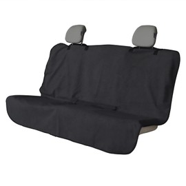 LoyaGour Back Seat Cover for Car Trucks Van SUV,Waterproof Rear Bench Towel Seat Covers for Dogs and Kids,Automotive Backseat Protector (Black)