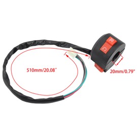 ABCERRSI 7/8" 22mm Handlebar Mount Motorbike Start Switch Compatible with 110cc 125cc TaotaoPit Bike 4 Wheeler QMB139 GY6 Scooter ATV Quad