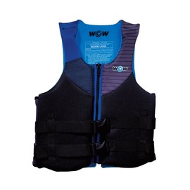 WOW Sports - Blue 2X/3X Adult Life Jacket - US Coast Guard Approved Life Vest - Fishing, Kyaking, & Boating PFD