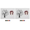 2 Set Custom Name Fingerprint DIY Guestbook Signature Tree for