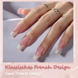 False Nails Tips Set - 360 Pieces French False Nails for Sticking Gradient Design Artificial Nails Ballerina Nail Art Beauty