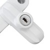 Tissting Window Lock Swivel Latch with 2 Keys, White Aluminium