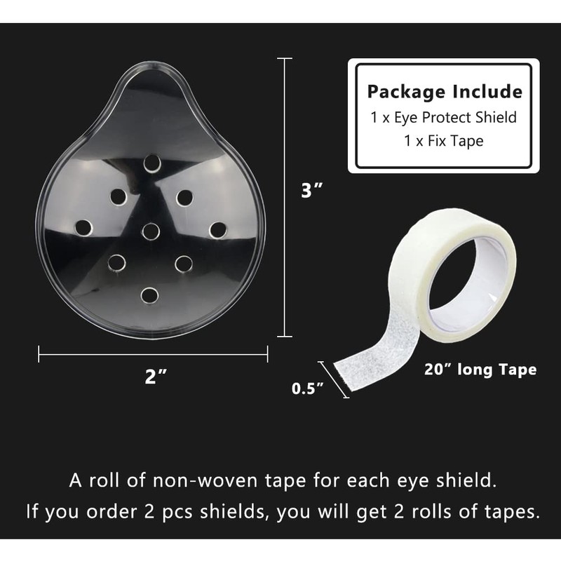 EDWERD Clear Eye Protect Shield, Med Cataract Sur-gery Protect Cover