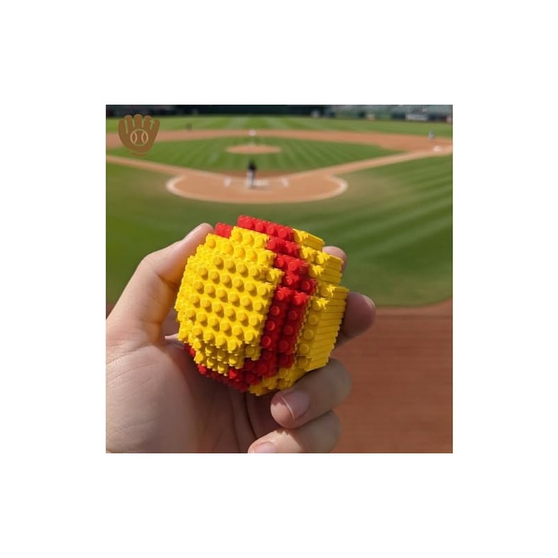 Baseball - Softball 3D Building Block Set - Bat and