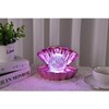 Sea Shell Lamp Pearl Metallic Pink Night Mood Light Clam