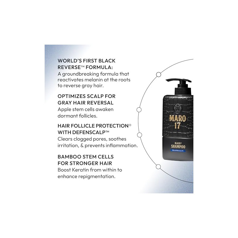 MARO17 Black Plus Champú 13.8 fl oz (350 ml)