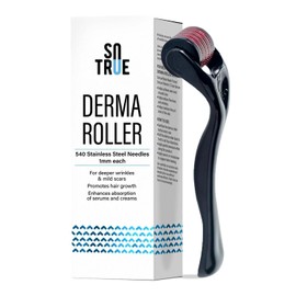 Sotrue Hair Growth Derma Roller 1 mm with 540 Stainless Steel Needles, Activates Hair Follicles, Repairs Damaged Hair, For Hair Fall & Hair Thickening, Reduces Acne Scars, Safe & Effective To Use