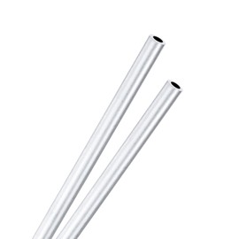 M METERXITY 2 Pack 250mm 6063 Aluminum Round Tubing 3mm ID 5mm OD Seamless Aluminum Tubing for Construction, Processing, DIY Craft Metal Straight Tubing [0.12x0.2x9.8IN]