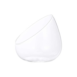 DOITOOL Slant Cut Bowl Glass Vase, Clear Terrarium Bowl Candy Dish Fruit Jar, 4.7" W x 4" H, Small Round Planter Table Centerpiece, Use for Succulents, Cacti, Air Plants, Moss, Terrariums, Candy