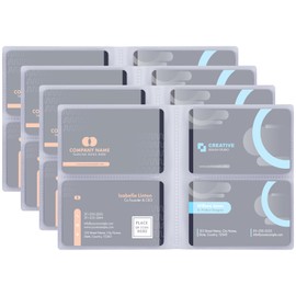 DEEZOMO Plastic Wallet Insert for Credit Card Set of 4, Men & Women Wallet Insert Credit Card 6/7/12 Card Slots Transparent for travel，work, Clear Minimalist 12 Card, 4 Pack-minimalist 12 Card