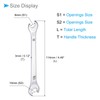 CoCud Thin Open End Wrench, Metric 8mm x 10mm, Double